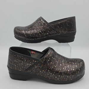 Sanita Geometric Patterned Nursing Clogs Leather Shoes Womens Size 41 US 10